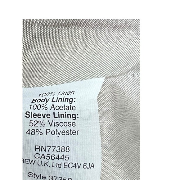 J. Crew Womens 100% Linen Schoolboy Blazer Jacket Sz 10 Blue Surgeon Cuff Preppy - Picture 10 of 10